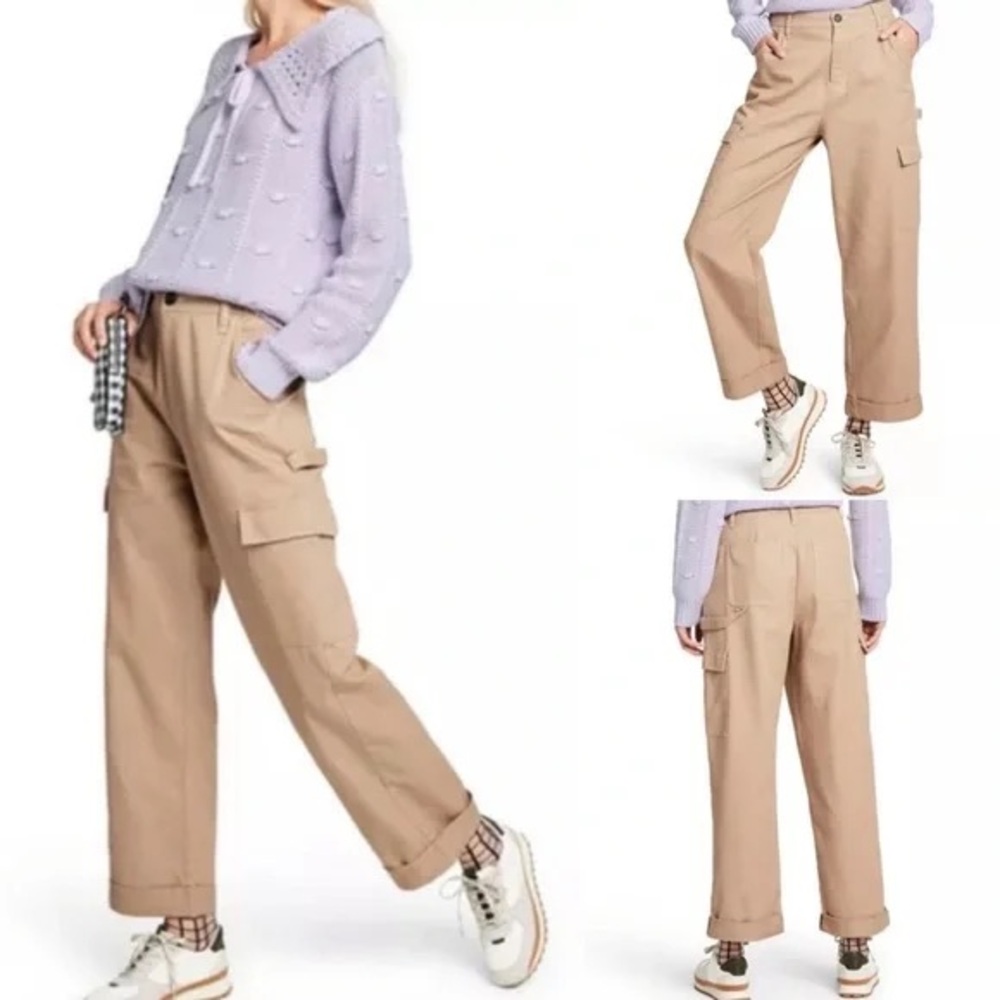 NWT Sandy Liang x Target mid rise straight leg cargo pants - 10